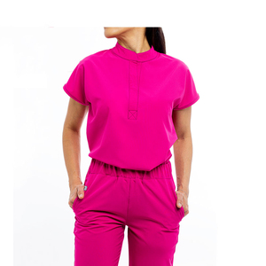 Accesorios de Hospital de Spandex Totalmente Personalizados Más Vendidos en 2025, Diseño de Color Sólido, Uniforme de Enfermería Ligero de Tela Twill para Mujer - Product Image 4