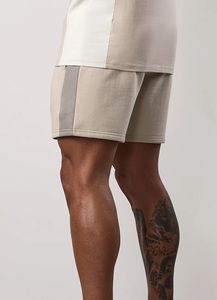 Personnalisé Hommes Beige Polaire Formation Hommes Shorts Taille Élastique Cordon Respirant 2 Poches Casual Gym Running Summer Wear - Product Image 2