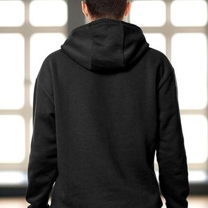 Elegant Comfort <b>Men's</b> <b>Sherpa</b>-Lined <b>Fleece</b> Cotton Soft Breathable Mid weight Pullover Sweatshirt Customized 3D Printed Solid for - Product Image 4