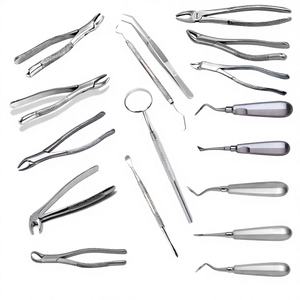 ชุดเครื่องมือถอนฟัน |   ชุดเครื่องมือผ่าตัดทางทันตกรรมแบบใช้มือ  ประกอบด้วยคีมถอนฟันและอุปกรณ์ยกฟัน ทำจากสแตนเลสสตีล สามารถนึ่งฆ่าเชื้อได้ - Product Image 1
