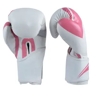 Guantes de boxeo de cuero duraderos con logotipo personalizado profesional cómodo para entrenamiento de lucha Diseña tus propios guantes de boxeo de cuero