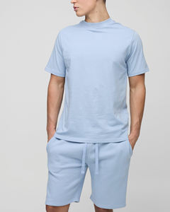 Venta caliente Nueva llegada Ropa casual de calidad superior Conjunto de verano para hombres 100% Algodón Ligero Camiseta de 2 piezas y conjunto corto - Product Image 5