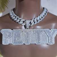 925 Plata Iced Out VVS D Moissanite Hip Hop joyería fina colgantes y dijes GRA certificado Diamante alternativo letras personalizadas