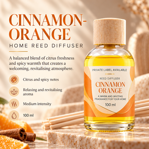 Diffusore di Aromi OEM alla Cannella e Arancia 100ml |   Fragranza per la casa agli agrumi e spezie |   Produttore di Marchi Privati Spagna - Product Image 2