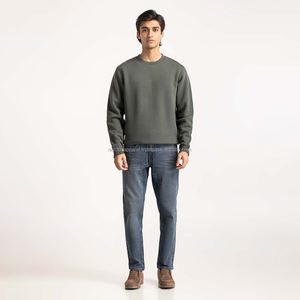 Nardon Apparel Factory 350gsm sudaderas de lana personalizadas Unisex mujeres hombres peso pesado cuello redondo sudadera - Product Image 5