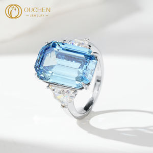 Образец OUCHEN, цена 9k/14k/18k, золото на заказ 14K, высокое золото, лабораторное выращенное бриллиантовое кольцо VVS, Обручальное Обещание - Product Image 4