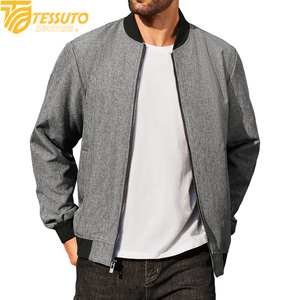 Blouson aviateur zippé léger et extensible de coupe décontractée pour homme - Product Image 3
