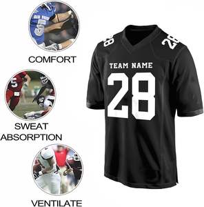 Conjunto de camisetas de fútbol americano personalizado para todas las edades cómodo y ligero con diseños sublimados profesionales - Product Image 3