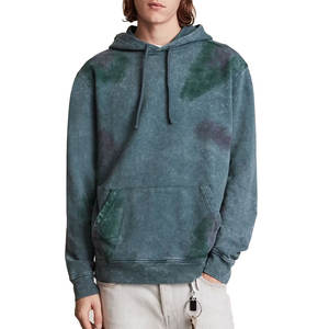 Sudadera con capucha lavada con ácido de gran tamaño en blanco al por mayor proveedor de mezcla básica de algodón Sudadera con capucha lavada con ácido de diseño único - Product Image 1