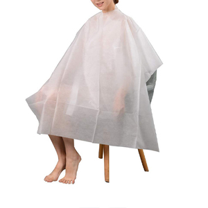 Bata de peluquería de nailon desechable personalizada, capas de peluquero, delantal para estilista, uso en salón, chal de plástico para teñir el cabello - Product Image 5