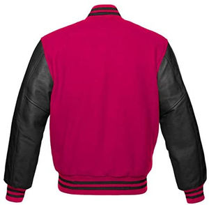 Men's Baseball Jacket Wool Body & Genuine Leather Sleeves Letterman Jacket Made in Pakistan 2025 - Product Image 2