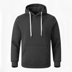 Sudadera con capucha de algodón de Color sólido transpirable cálido para hombre, ropa de calle esencial para invierno, Sudadera con capucha sólida de algodón para hombre, moda callejera - Product Image 6