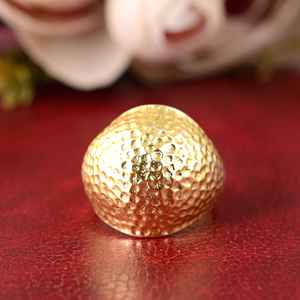 มาใหม่สแตนเลสแหวนชุบทองกันน้ําคุณภาพสูงเครื่องประดับUnisexเคลือบChunkyแหวนแหวนโดมสําหรับของขวัญ - Product Image 6