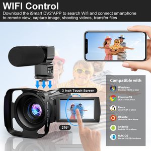 Videocámara 5K de Primera Calidad con Lente Gran Angular, Parasol, Zoom 16x, Wifi, para Exteriores, 5k HD DV, Cámara de Fotos y Vídeo - Product Image 2