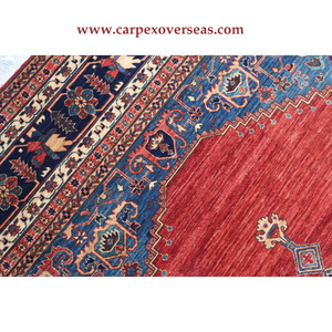 Tapis en laine persan rouge antique taille personnalisée fait à la main et réversible design rembourré écologique fabriqué à la machine pour le salon - Product Image 5