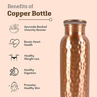 Precios Económicos Personalizados, Botellas de Cobre Puro de 650 ml Hechas a Mano, Botellas de Cobre Sólido Martillado para Beber Agua, Venta al por Mayor