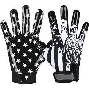 Fabricants pakistanais Personnaliser la Meilleure Qualité Football Américain Super Sticky Palm Récepteur Gants Gants D'entraînement Professionnels - Product Image 1
