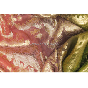 2024 mới nhất thiết kế tùy chỉnh khá tìm kiếm Dot voan mạ vàng lá in lụa chiffon - Product Image 4