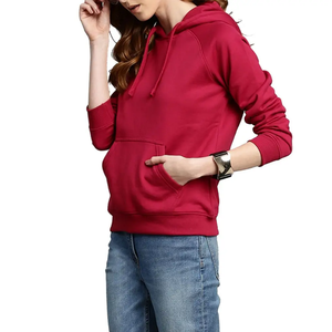 Nouveauté, sweat à capuche tendance pour femme, de haute qualité, personnalisé, hiver/automne, fermeture éclair sur le devant, coton chaud, sweat à capuche court pour femme - Product Image 4