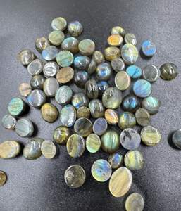 หินอัญมณีลาบราดอไรต์ธรรมชาติแบบหลวมหลายรูปทรงเรียบเนียนเจียระไนขนาดฟรีสำหรับการทำเครื่องประดับขายส่ง - Product Image 2