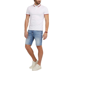 Pantalones cortos de mezclilla de moda de calle alta para hombre, precio al por mayor, 100% algodón, patrón sólido, malla, informal, de talla grande, teñido liso - Product Image 5