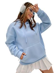 เสื้อฮู้ดผู้หญิง ผ้าฝ้ายฟลีซ 100% แขนยาว สไตล์ลำลอง ใส่ได้ทุกโอกาส สำหรับฤดูหนาว พร้อมป้ายตกแต่ง - Product Image 5