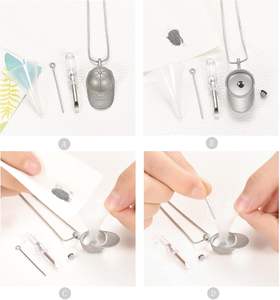 Urna de cremación de acero inoxidable plateado, joyería para cenizas, gorra de béisbol, collar de urna para cenizas de seres queridos, regalo para mujeres y hombres, tamaño personalizado - Product Image 5