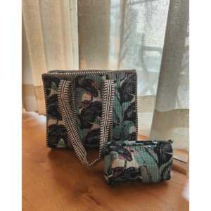 Single Pouch Tropical Night Black Tote <b>Bag</b> for <b>Promotions</b> - Product Image 2