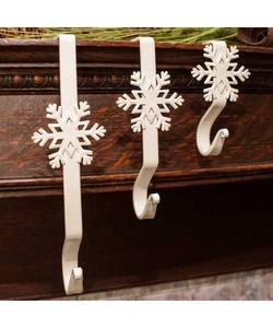 Elegante soporte para medias de metal con forma de gancho con acabado recubierto de polvo blanco perfecto para Navidad y decoración del hogar - Product Image 5