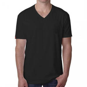 T-shirt à col V en trois mélanges imprimé de logo personnalisé - Product Image 5