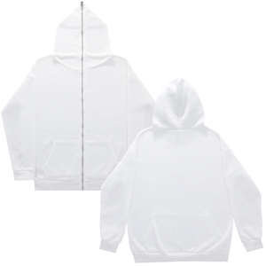 Wholesale Ready Stock Unisex Hoodie Y2K Full Zip up Streetwear Vintage Oversized Blank Full <b>Face</b> Zip up Hoodie for Men - Product Image 4