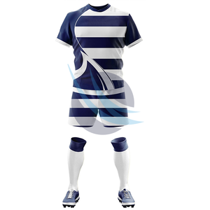 Conjunto de uniforme de rugby de diseño personalizado transpirable de secado rápido material ligero duradero para hombres y mujeres ropa deportiva de entrenamiento de equipo - Product Image 1