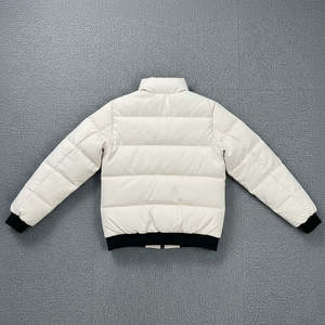 Chaqueta Acolchada para Hombre, Talla Grande, Color Blanco Liso, Nueva Llegada 2026, 100% Poliéster, Cuello Alto, Cremallera Completa - Product Image 6