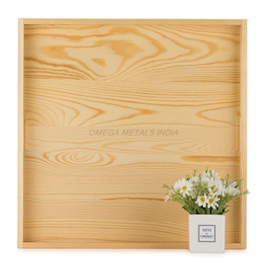 Ensemble de plateaux en bois de bonne qualité de couleur marron clair naturel avec forme ronde et design élégant parfait pour un service élégant - Product Image 2