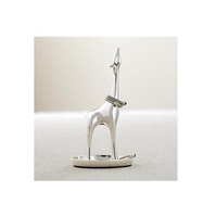 Porte-bague élégant en métal en forme d'éléphant porte-bonheur à longue trompe pour la décoration de la maison