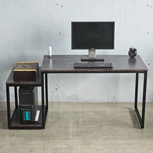Table pour ordinateur portable en bois massif réglable en hauteur avec étagère intégrée pour CPU/imprimante, durable - Product Image 4