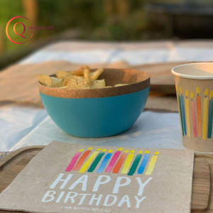 Tazón decorativo de madera para alimentos y frutas de Color azul y marrón, accesorios japoneses para el hogar y la cocina, cucharas para alimentos - Product Image 6