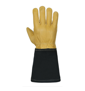 Guantes de soldadura de la mejor calidad en piel de cabra Guantes de protección de manos para soldadores Guantes de cuero - Product Image 6