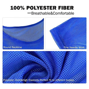 Maillots d'entraînement de football personnalisés respirants 100 % polyester, chasubles de football en maille réversibles, impression numérique, logo personnalisé - Product Image 5