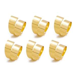 High Quality Gold Plated Semi-Round Metal Napkin Rings Manufacturer and Exporter for Elegant <b>Table</b> <b>Decoration</b> at <b>Parties</b> - Product Image 6