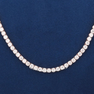 Venta al por mayor el último diseñador de joyería de moda 925 plata esterlina VVS Moissanite diamante personalizable collar de cadena de tenis - Product Image 4