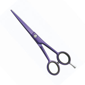 Tijeras de Peluquería con Apoyo para Dedos, Tijeras de Peluquero de Alta Calidad, Hoja Afilada, Color Azul Marino, Recubrimiento Superior de Acero Inoxidable - Product Image 1