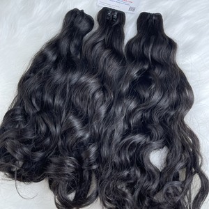 ขายสูงปิดเครื่องผมผ้าหยักธรรมชาติผ้าคู่ความหนาแน่นสูงต่อผมเวียดนามผ้าผมมนุษย์ - Product Image 3