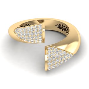 REYES, venta al por mayor, anillo de bodas ajustable de moissanita de Plata de Ley 925, diseño clásico, joyería fina de compromiso para mujer - Product Image 6