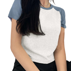 Camisetas de algodón personalizadas para mujer, camisetas de mujer al por mayor, camisetas de manga corta ajustadas en blanco - Product Image 3