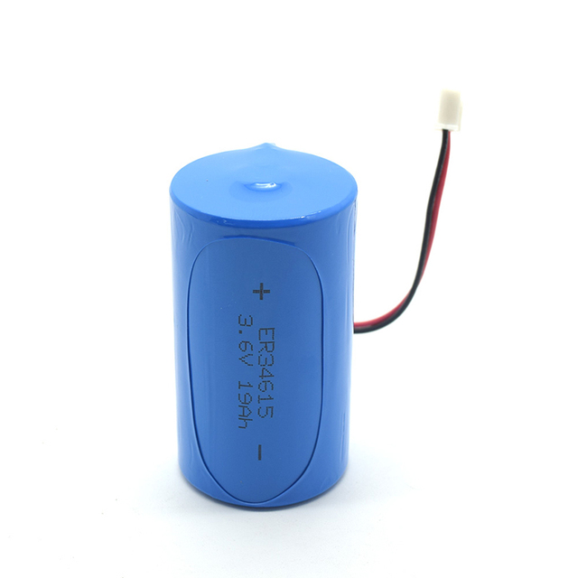 ER34615 3.6V 19Ah LiSOCl2 Lithium Thionyl Chloride High Energy Density Primary Battery OEM Brand Home Appliance Use Wire