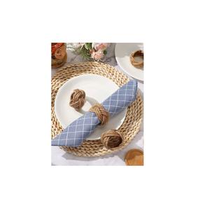 Vente en gros pas cher Anneau de serviette en rotin avec strass boucle de serviette pour décor de serviette de mariage - Product Image 1