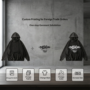 Sudadera con Capucha Corta de Invierno con Pedrería, 500 GSM, 100% Algodón Felpa, Logotipo Personalizado en la Parte Delantera - Product Image 2