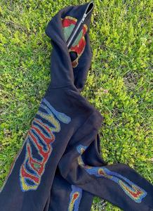 <b>Men</b> Sweatshirt Skeleton <b>Thick</b> Rhinestone Long Sleeve Printed Oversize Zipper up <b>Hoodies</b> - Product Image 4