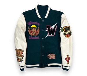 Chaqueta Universitaria Clásica de Lana con Mangas de Cuero, Tejido de Alta Calidad, Se Aceptan Pedidos al por Mayor - Product Image 1